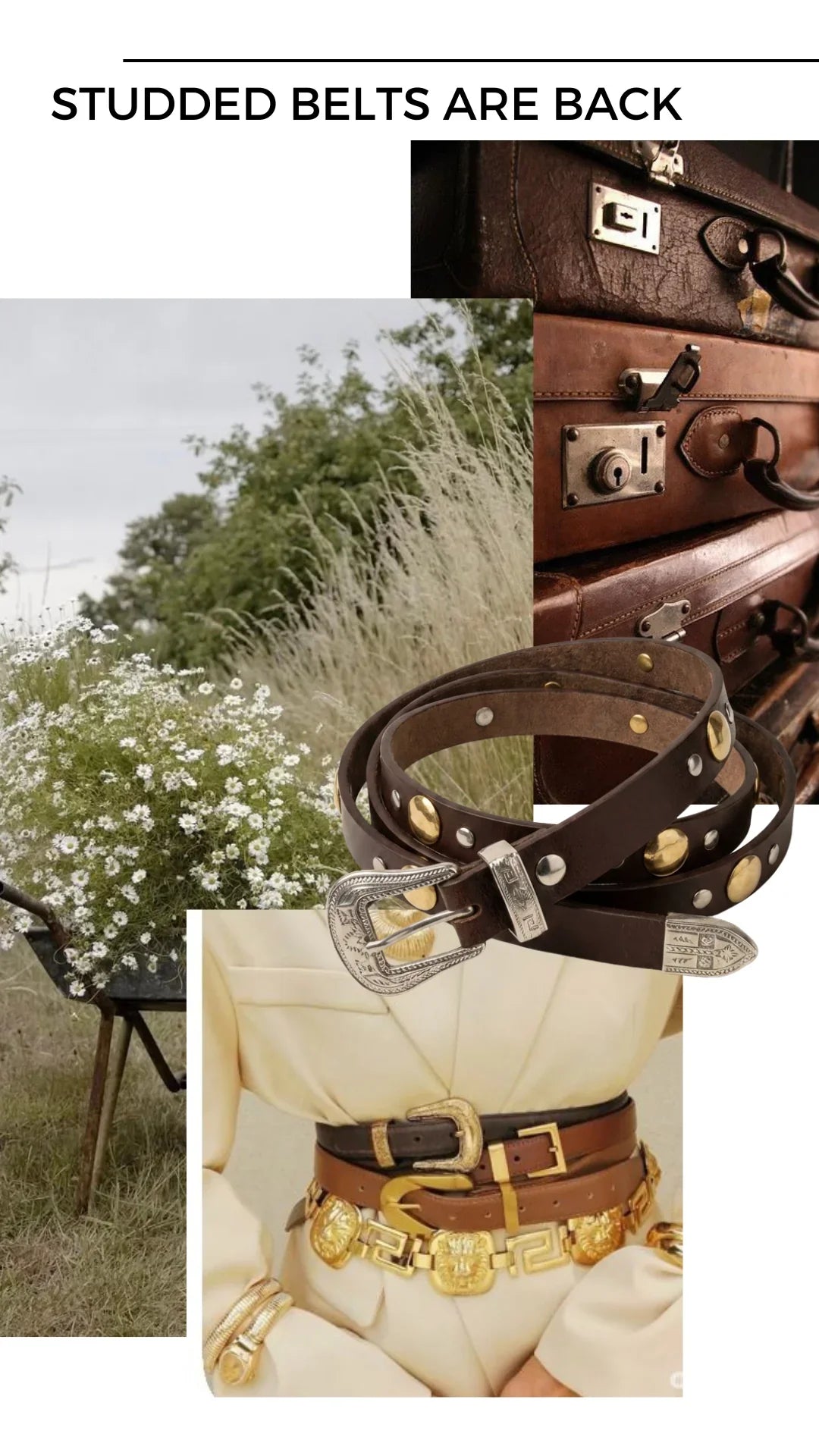 #stylenotes  STUDDED BELTS ARE BACK