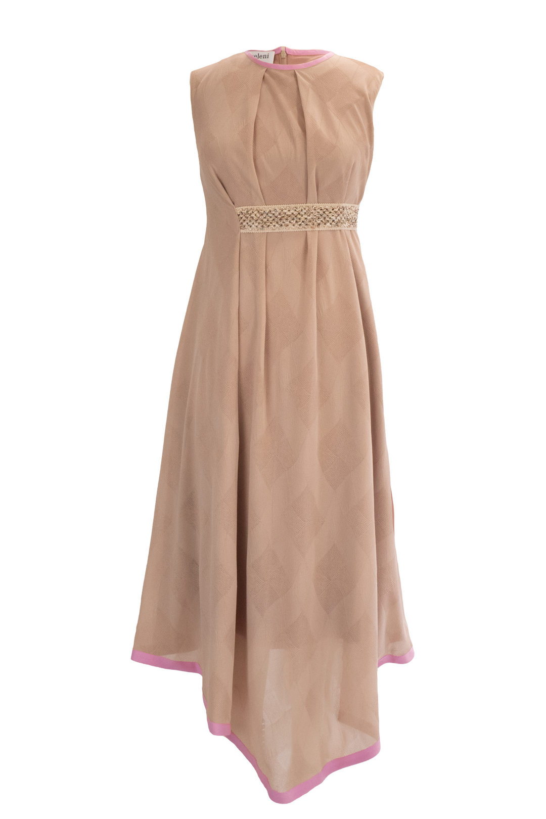 open lace back dress Sandy Pink Dress– Teuta Matoshi main image 0