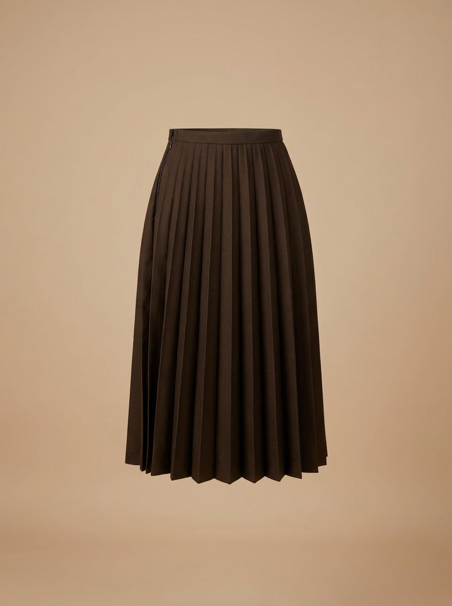 Gallyas Brown Pleated Skirt