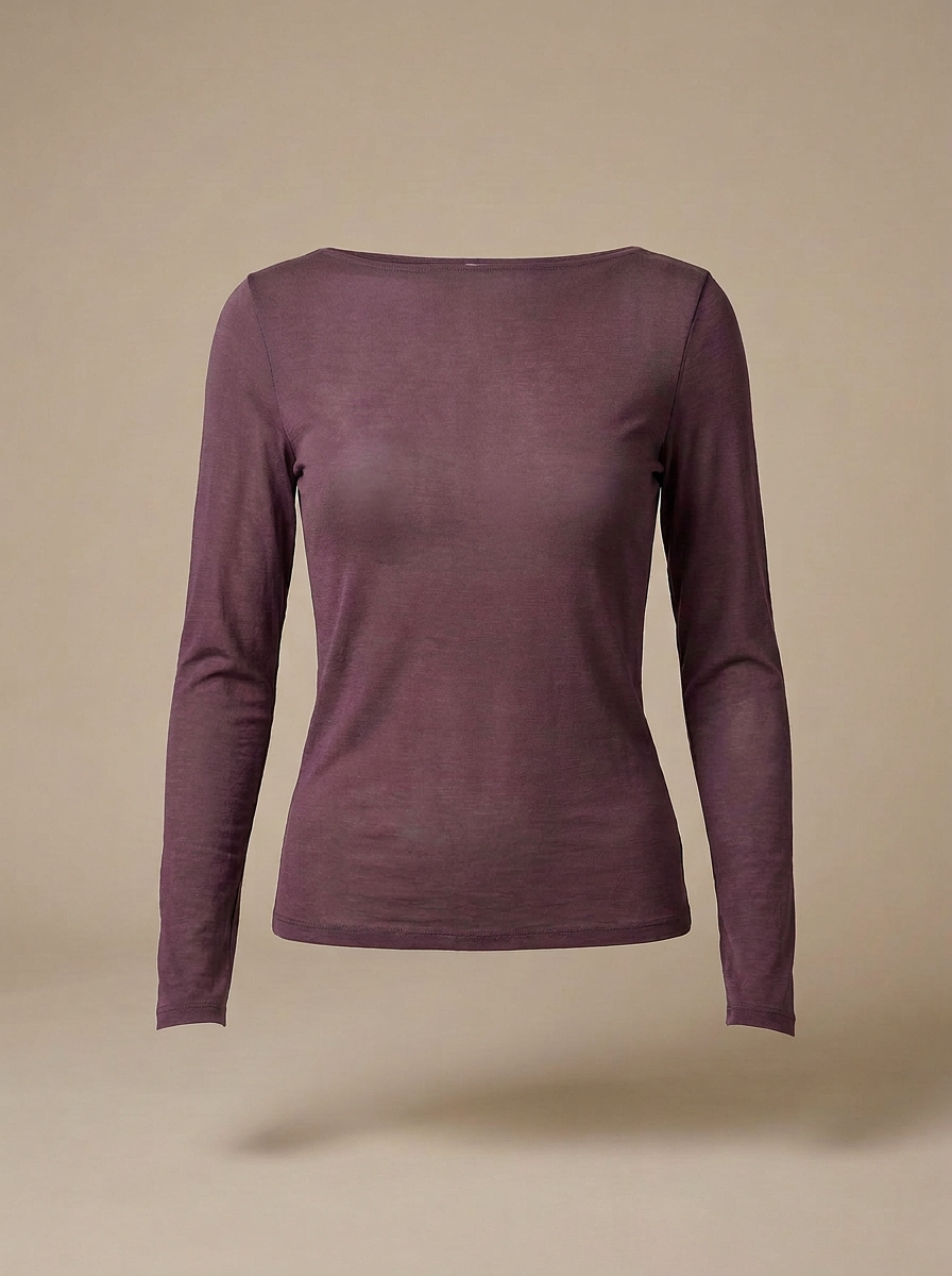 Langszin Bordeaux Cashmere blend Top