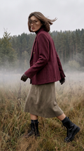 Fű Textile leather skirt