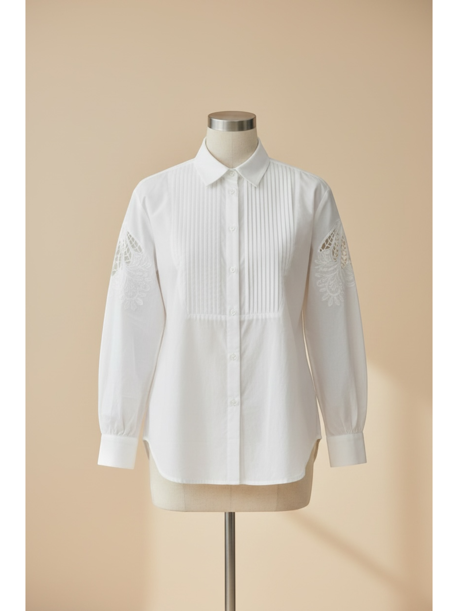 Japa blouse with lace shoulder