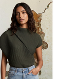 arjunda pleated olive top