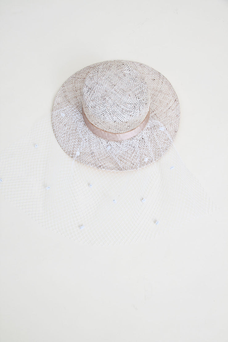 Franciska Straw Wedding hat